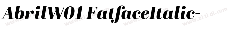 AbrilW01 FatfaceItalic字体转换